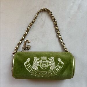 JUICY COUTURE Green Velvet Shoulder Bag